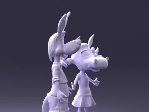 000360 Cartoon Characters Duo 3dp 3D Print Model