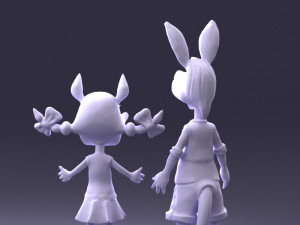 toy couple 0017 3d print ready Model Cetak 3D