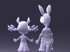 000360 Cartoon Characters Duo 3dp 3D Print Model
