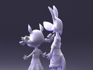 toy couple 0017 3d print ready Model Cetak 3D