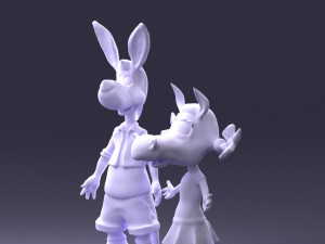 toy couple 0017 3d print ready Model Cetak 3D
