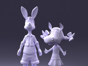 toy couple 0017 3d print ready Model Cetak 3D