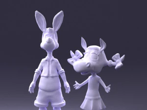 000360 Cartoon Characters Duo 3dp 3D Print Model