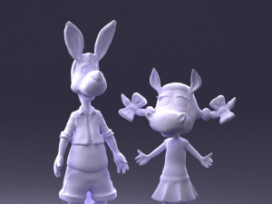 toy couple 0017 3d print ready Model Cetak 3D
