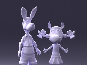 toy couple 0017 3d print ready Model Cetak 3D