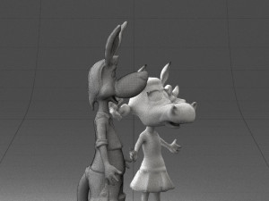 toy couple 0017 3d print ready Model Cetak 3D