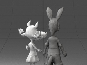 toy couple 0017 3d print ready Model Cetak 3D
