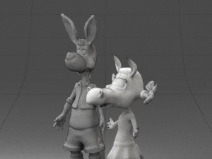 toy couple 0017 3d print ready Model Cetak 3D