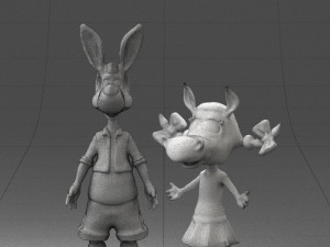 toy couple 0017 3d print ready Model Cetak 3D