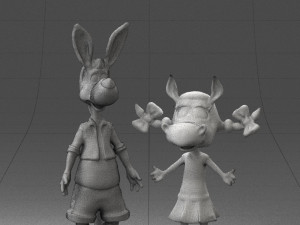 toy couple 0017 3d print ready Model Cetak 3D