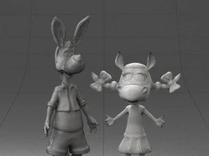 000360 Cartoon Characters Duo 3dp 3D Print Model
