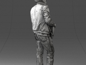 man with electric guitar 0006 3d print ready Modelo de Impressão 3D