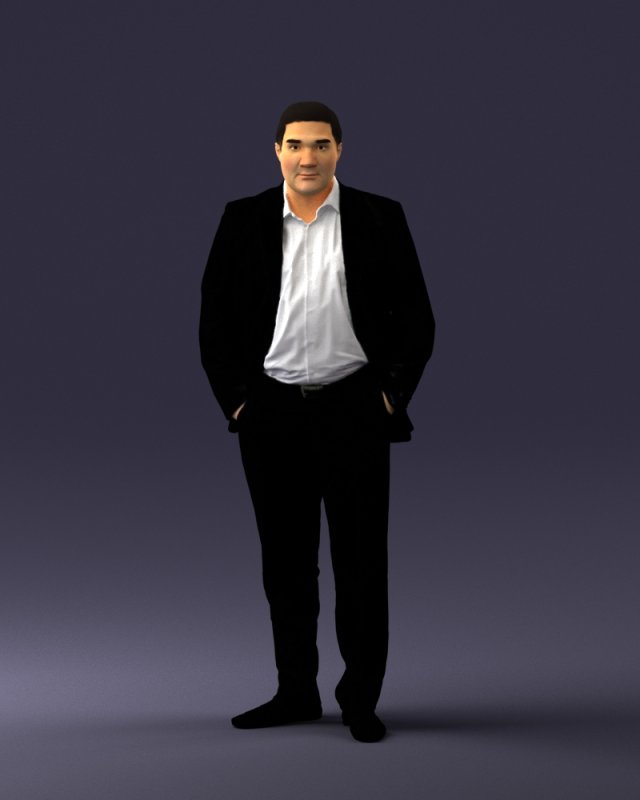 man in jacket 0022 Modelo 3D .c4d .max .obj .3ds .fbx .stl .blend 
