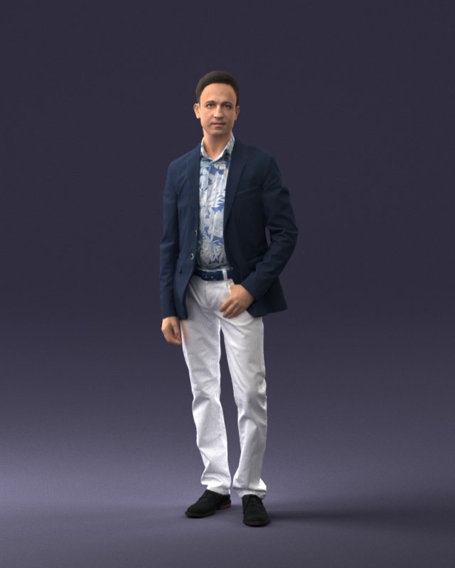 man in blue jacket 0025 3d print ready 3D Print Model .c4d .max .obj .3ds .fbx .stl .blend 