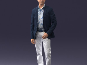 man in blue jacket 0025 3d print ready 3D Print Model
