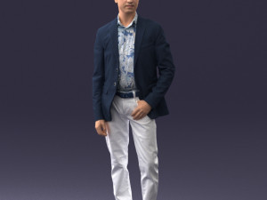man in blue jacket 0025 3d print ready 3D Print Model