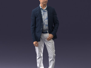 man in blue jacket 0025 3d print ready 3D Print Model