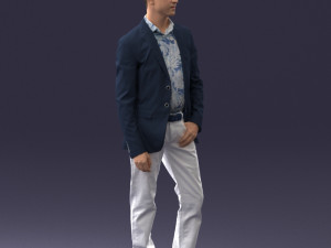 man in blue jacket 0025 3d print ready 3D Print Model