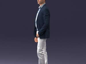 man in blue jacket 0025 3d print ready 3D Print Model