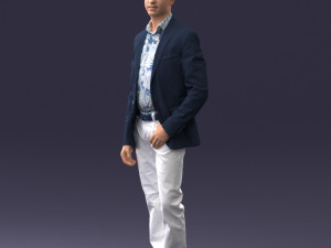 man in blue jacket 0025 3d print ready 3D Print Model