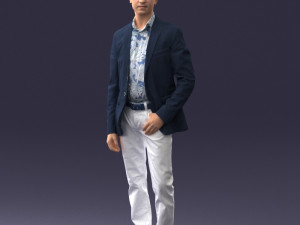 man in blue jacket 0025 3d print ready 3D Print Model