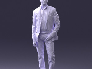 man in blue jacket 0025 3d print ready 3D Print Model