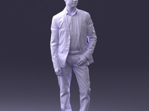 man in blue jacket 0025 3d print ready 3D Print Model