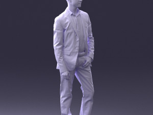 man in blue jacket 0025 3d print ready 3D Print Model