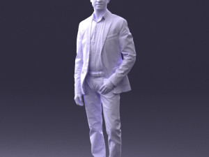 man in blue jacket 0025 3d print ready 3D Print Model
