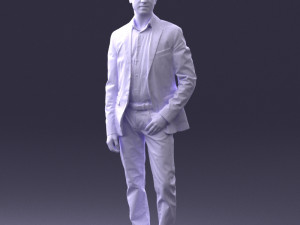 man in blue jacket 0025 3d print ready 3D Print Model