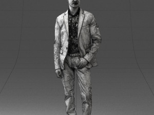 man in blue jacket 0025 3d print ready 3D Print Model