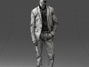 man in blue jacket 0025 3d print ready 3D Print Model