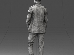man in blue jacket 0025 3d print ready 3D Print Model