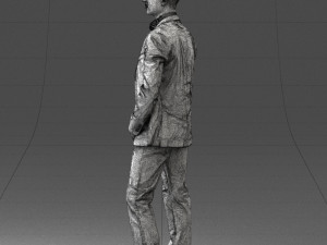 man in blue jacket 0025 3d print ready 3D Print Model