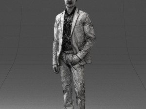 man in blue jacket 0025 3d print ready 3D Print Model