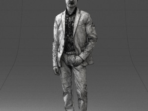 man in blue jacket 0025 3d print ready 3D Print Model