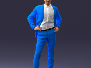 man in blue suit 0028 Modèle 3D