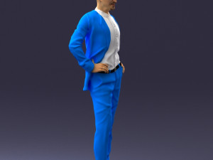 man in blue suit 0028 Modèle 3D