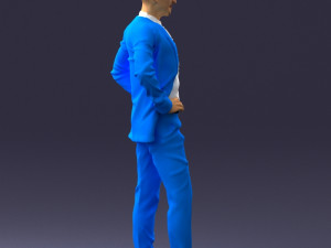 man in blue suit 0028 Modèle 3D