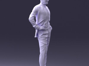 man in blue suit 0028 Modèle 3D