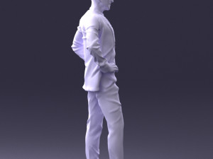 man in blue suit 0028 Modèle 3D