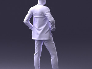 man in blue suit 0028 Modèle 3D