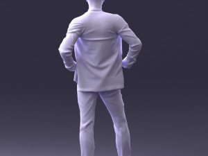 man in blue suit 0028 Modèle 3D