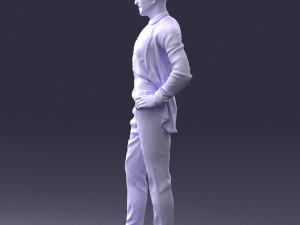 man in blue suit 0028 Modèle 3D