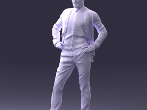 man in blue suit 0028 Modèle 3D