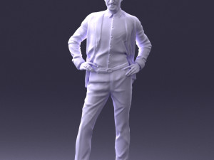 man in blue suit 0028 Modèle 3D