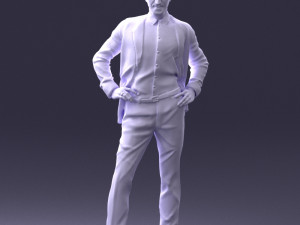 man in blue suit 0028 Modèle 3D