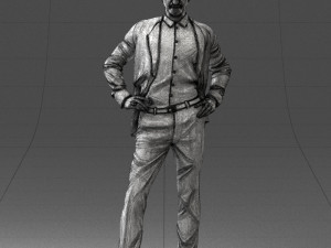 man in blue suit 0028 Modèle 3D