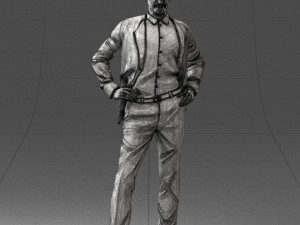 man in blue suit 0028 Modèle 3D