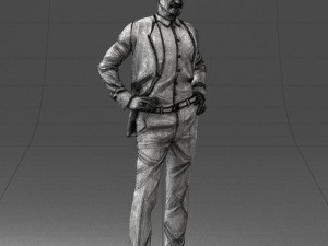 man in blue suit 0028 Modèle 3D